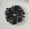 1Pcs New Korean Retro Folded Chiffon Oversize Scrunchies Women Sweet Temperament Fashion Exaggerated Hair Band Hair Accessorie