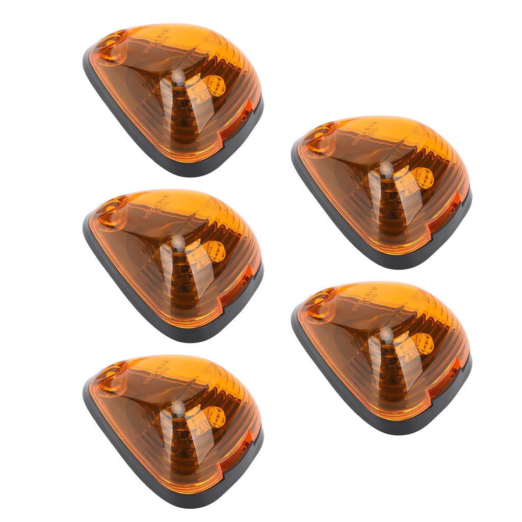 5 Stück LED Kabinenmarkierungsleuchte 12V Bernstein Hohe Helligkeit Wasserdicht Stoßfest Kabinendachmarkierung