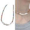 Fashion Shell Necklace with Beads Dopamine Natural Bead Necklace for Women Holiday Summer Jewelry Gift Women Girl Teen