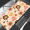 Flower Print Leather Gaming Mouse Pad Large Gamer Keyboard Vintage Flower Pattern Desk Mouse Mat Gaming Dorm Notebook Mousepad