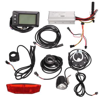 Kit di conversione controller per bicicletta elettrica Controller da 25A Pannello LCD GD01 Kit luci anteriori e posteriori per