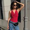 Summer Elegant Backless Sexy Sleeveless Playsuits Spring Women New Street Wear  Bodysuit Fashion Slim Fit Jumpsuit Solid Color Clothes