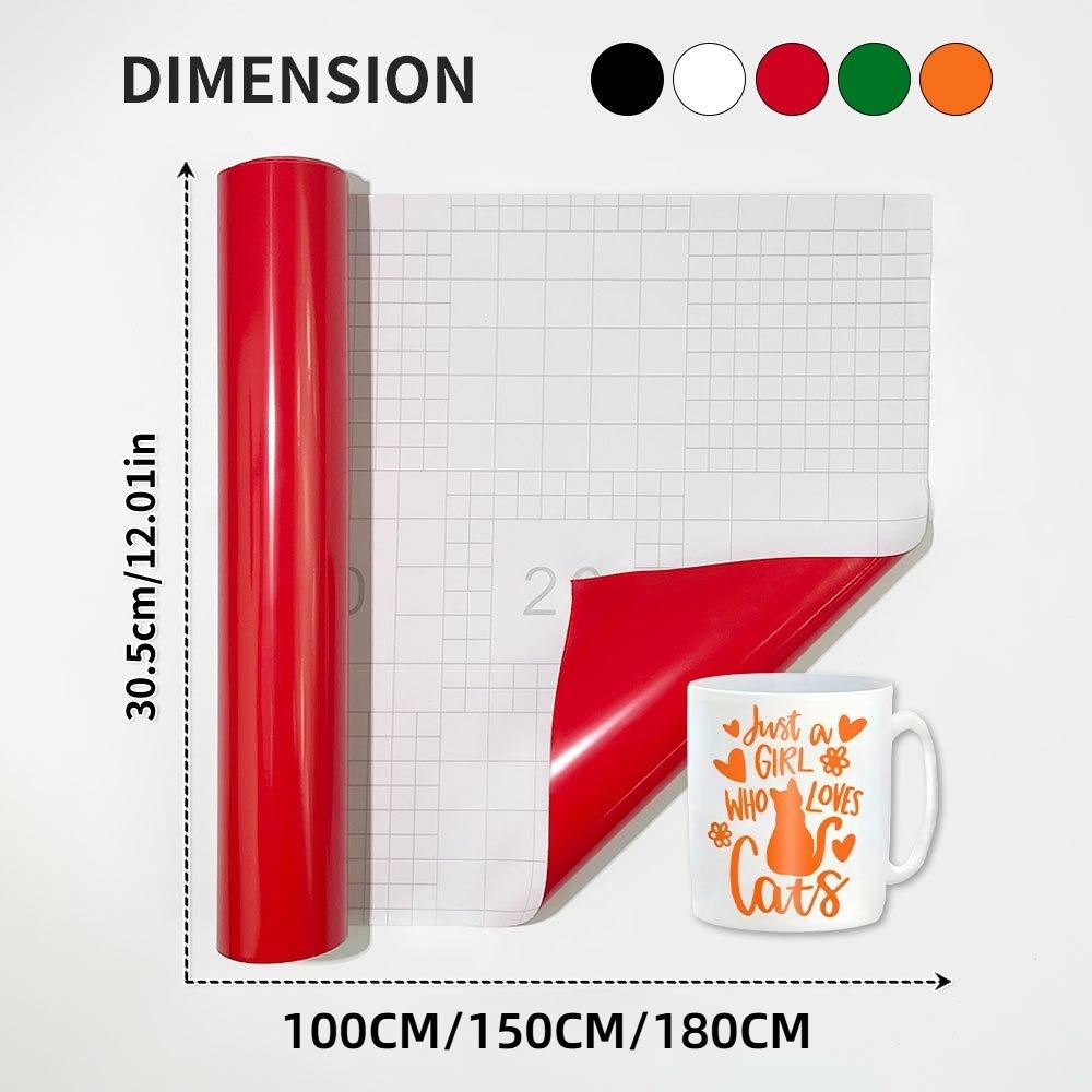 1Roll Permanent Adhesive Vinyl Film Waterproof DIY Home Sticker Car Decoration Scrapbooking and Sign Making Easy To Cut and Weed