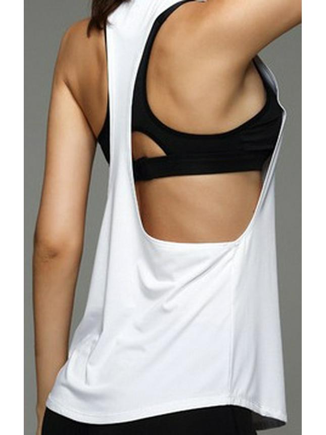 Plus Size Quick-Dry Sleeveless Yoga and Running Tank Top