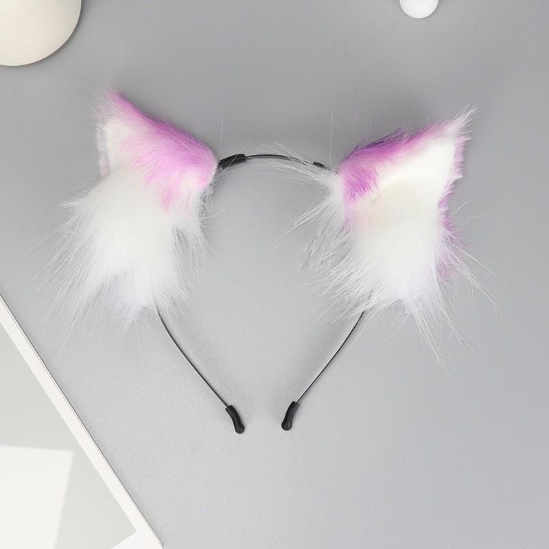 Handgemachtes Plüschtier-Ohren-Haarband für Damen, Herren, Cosplay, Katze, Fuchs, Haarschmuck in mehreren Farben