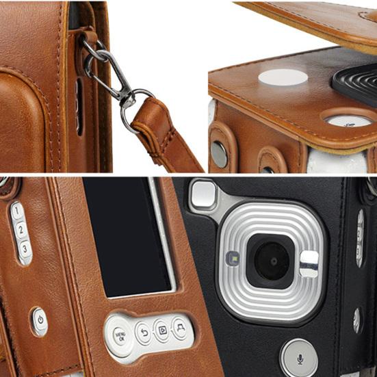 Storage Bag Wear-resistant Dust-proof Camera Storage Case with Shoulder Strap for Fujifilm-Insta Mini Liplay