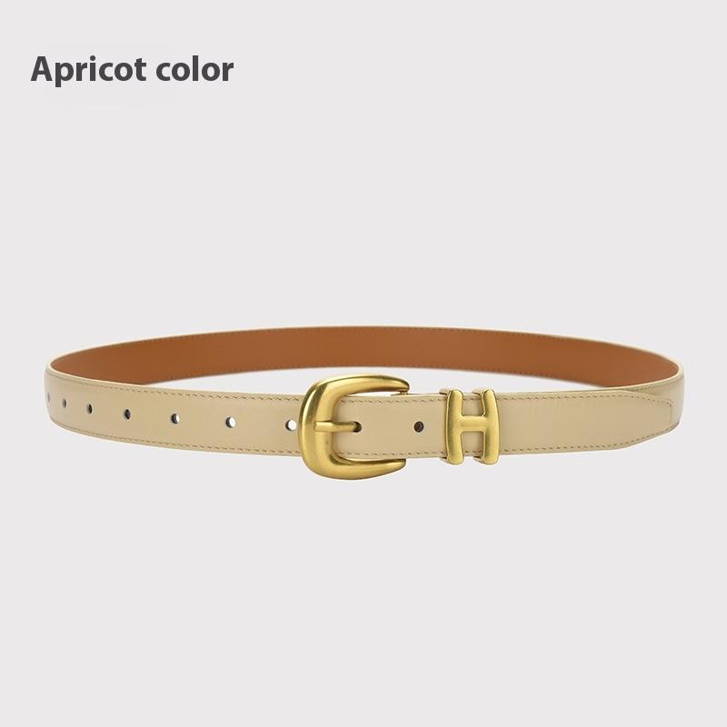 

Ремень женский текстурный с пряжкой простой повседневный тонкий первый слой кожаный ремень для костюма женский юбка декоративный ремень 105cm