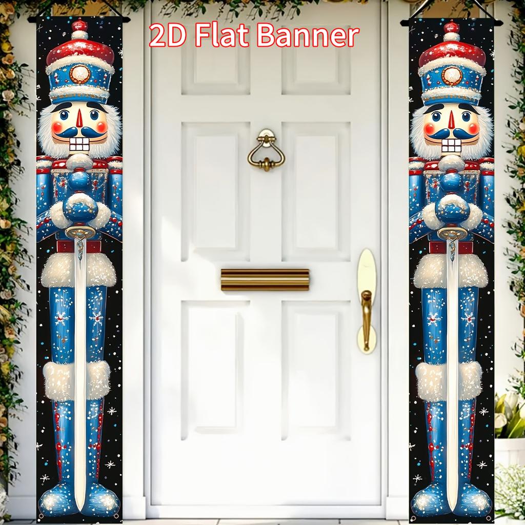 Christmas Door Couplet Set - Winter Holiday Hanging Decor - Porch Hanging Door Decor (2342)