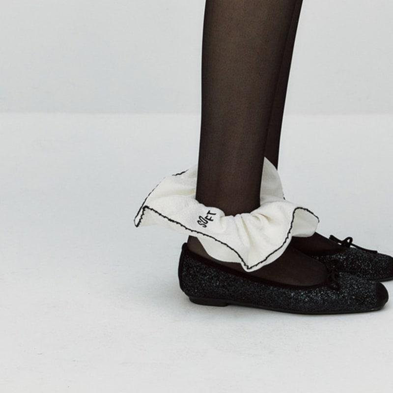 SOFT SEOUL JACQUARD PUFF SCRUNCH [WHITE]