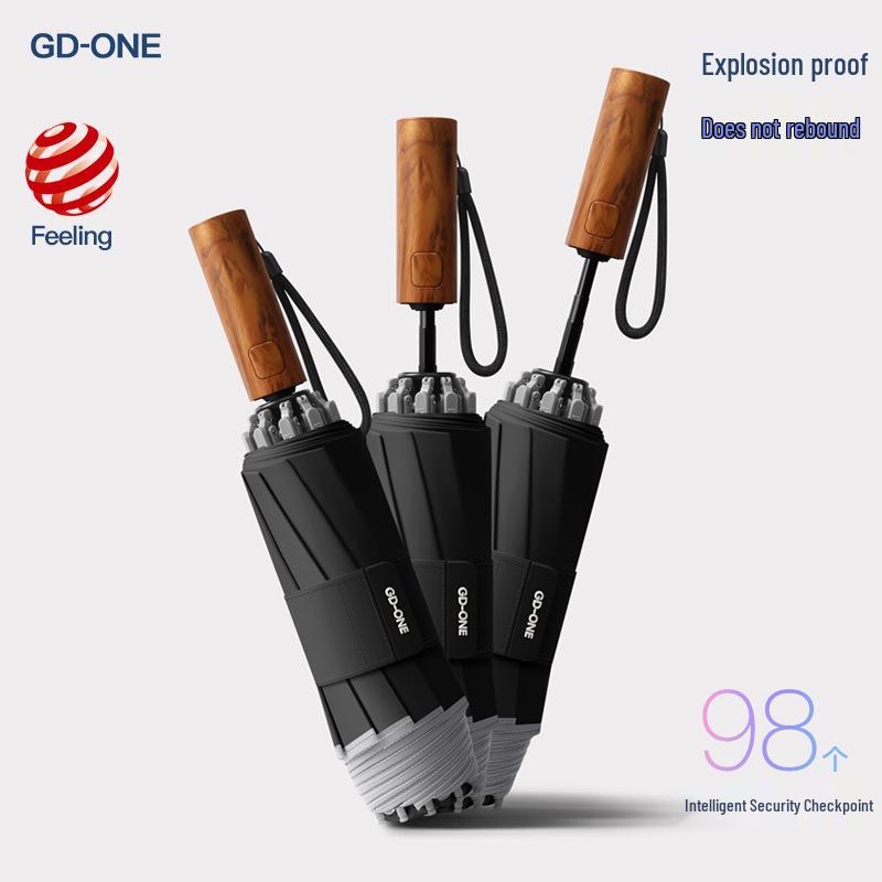 60-Bone High-End Automatic Folding Dual-Use Umbrella, Anti-Rebound, Sunshade for Men & Women