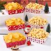 Bulk Disposable Christmas Snacks Boxes Paper Trays For Holiday Parties Paper Structure Festival Decoration