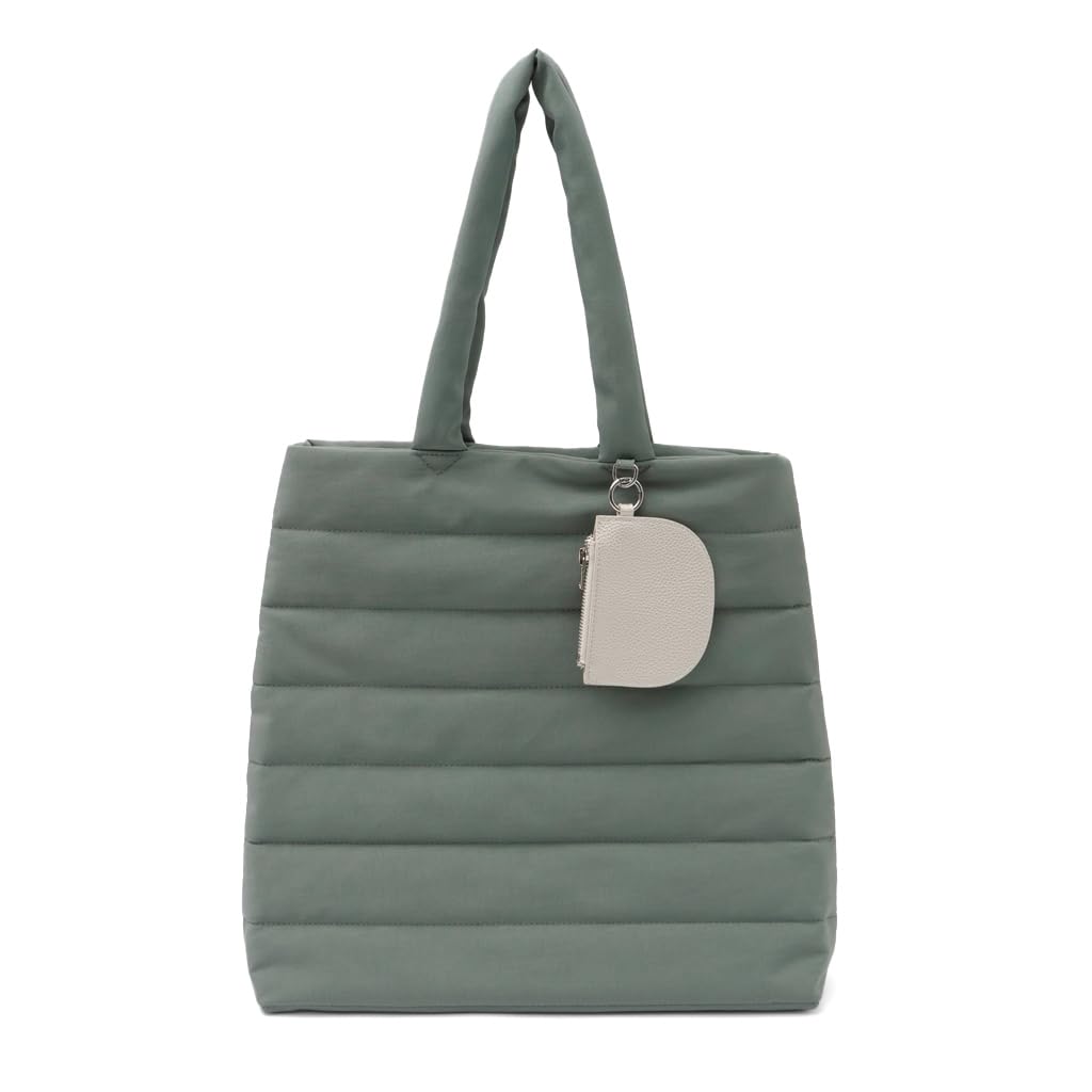 VITAFELICE Quilted Tote Bag with Pouch Women's (inb-10198z) (Ash Green)