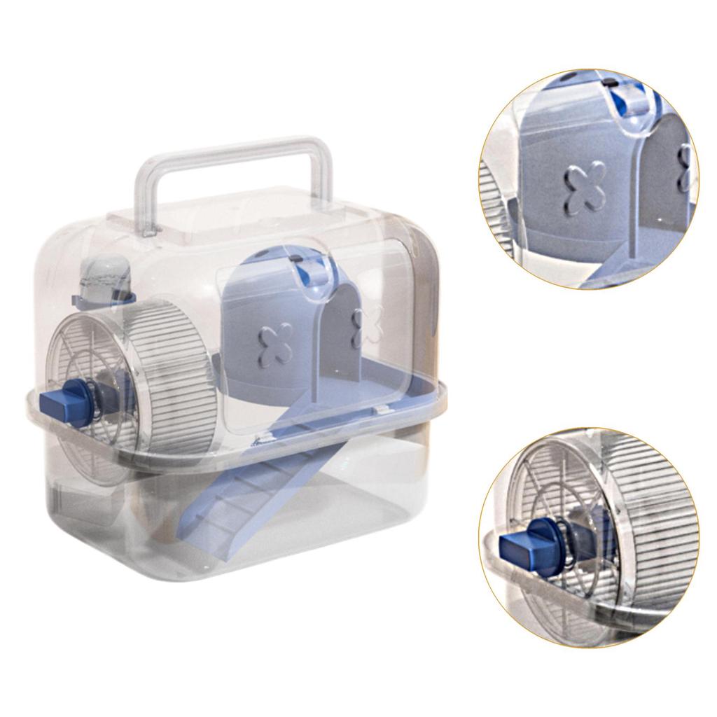 Portable Hamster Carrier Cage Breathable Small Animal Handbag Outdoor Pet Outgoing Cage Carrier Case for Chinchilla Squirrel