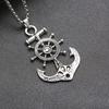 European and American Retro Pirate Anchor Men's Hip-hop Long Accessories Sweater Chain Necklace Pendant