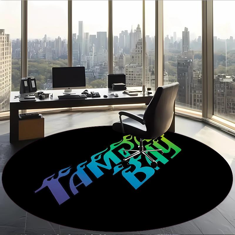 Tampa Bay Rays (19) Round Office Rug Decorative Floor Rug for Office Bedroom Living Room and Home Space