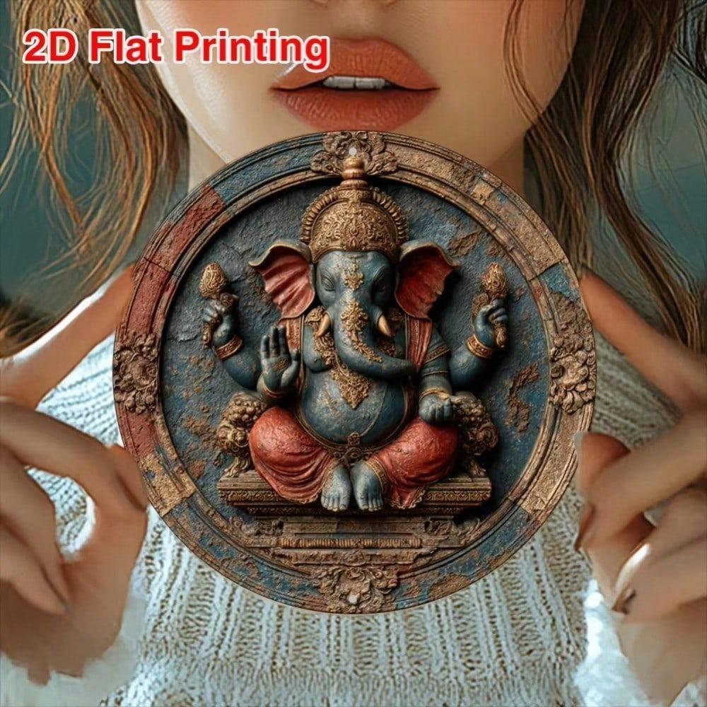 Metal Wall Art Bohemian Elephant Design Gift for Office Kitchen Garden Halloween Christmas Home Decor