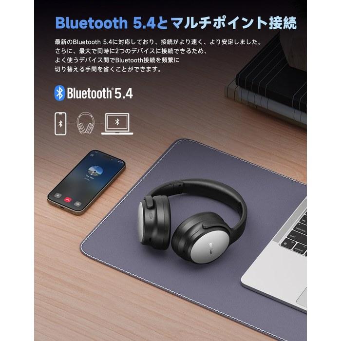 EarFun Tune Pro Wireless Headphones Bluetooth 5.4 / Closed-Back Headphones Black
