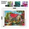 GATYZTORY Full Round Diamond Embroidery House River Cross Stitch DIY Diamond Painting Landscape Mosaic Swan Wall Art