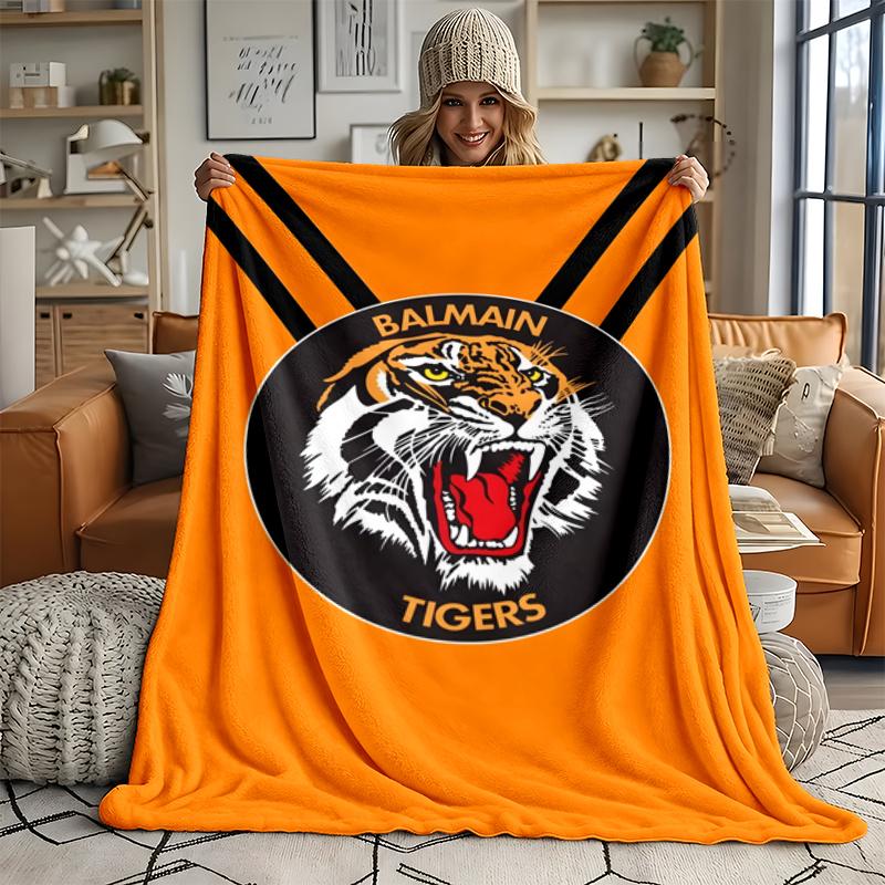 Wests Tigers Ultra Soft Flannel Throw Blanket Warm Cozy Blanket for Bed Couch or outdoor best gift