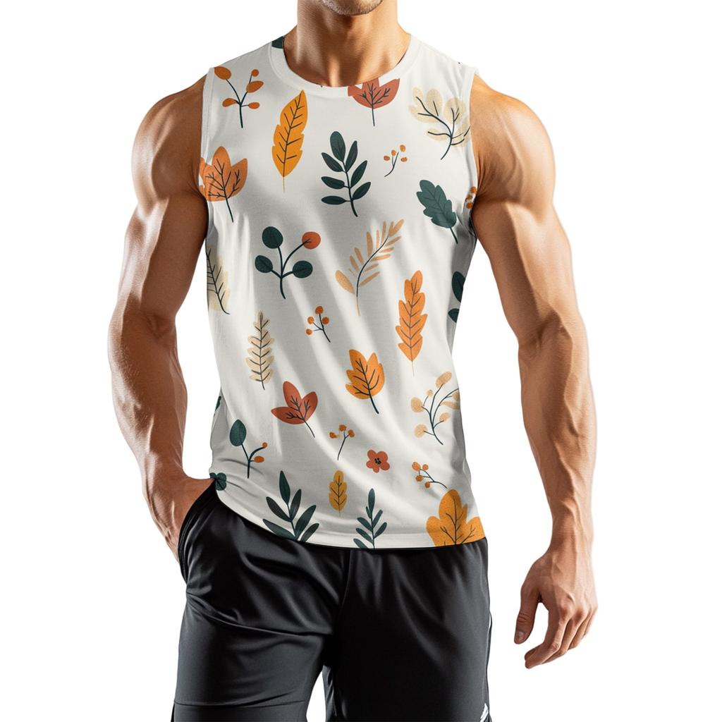 Men's Athleisure Independence Day Printed Sleeveless Vest