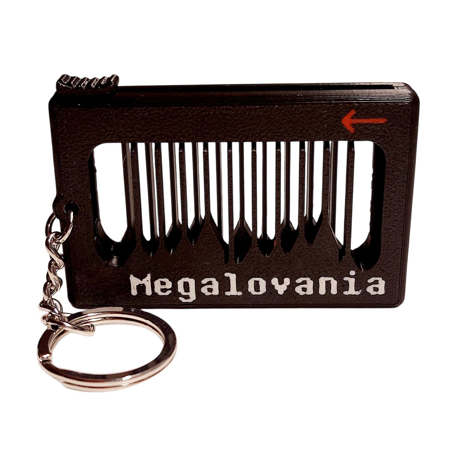 

3D Printed Plucked Portable Comb Keychain Creative Cartoon Decompression Press And Pluck Sound Toy Gift чорний