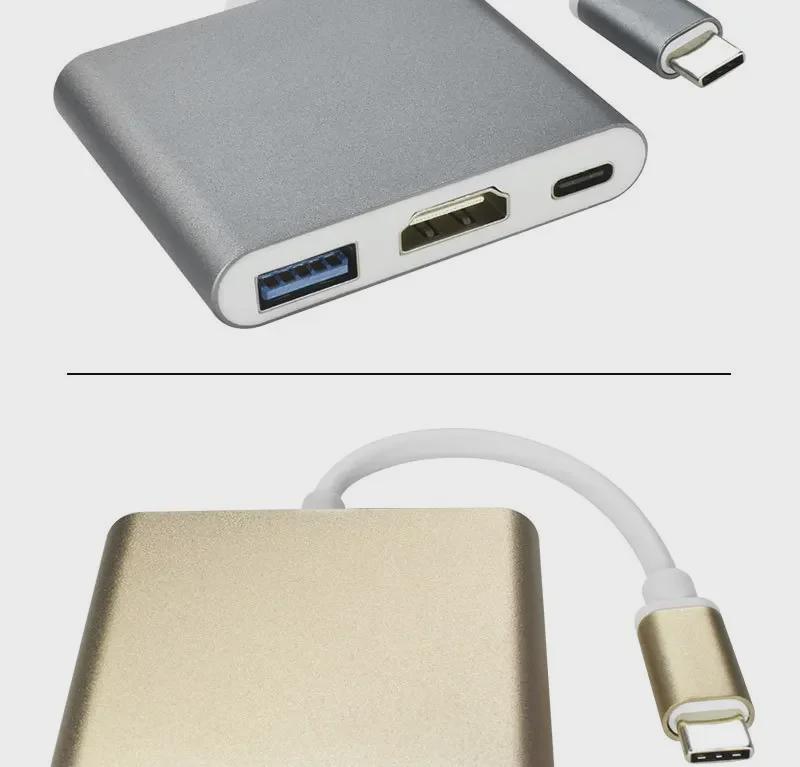 USB Type-C To HDMI 3-in-1 Docking Station Adapter