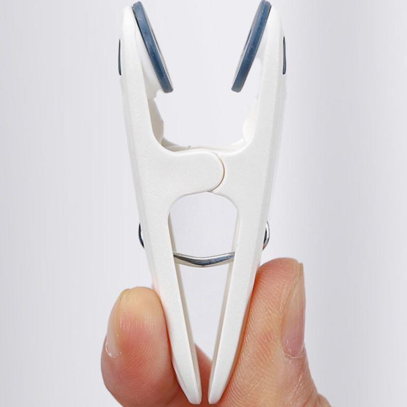 12Pcs Wäscheklammern Nicht-markierung Clip Trocknen Rack Weiß