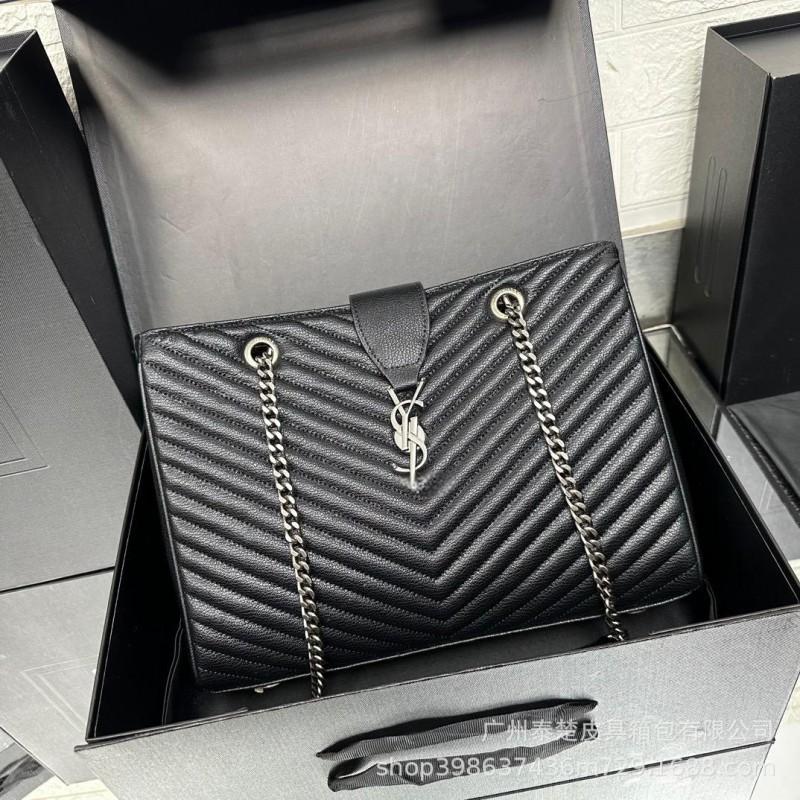 Xiaoxiangfeng Gitter-Ketten-Tasche Damen Ziegenmuster Rindsleder Schulter Crossbody Vielseitig Modisch Klein Quadratisch