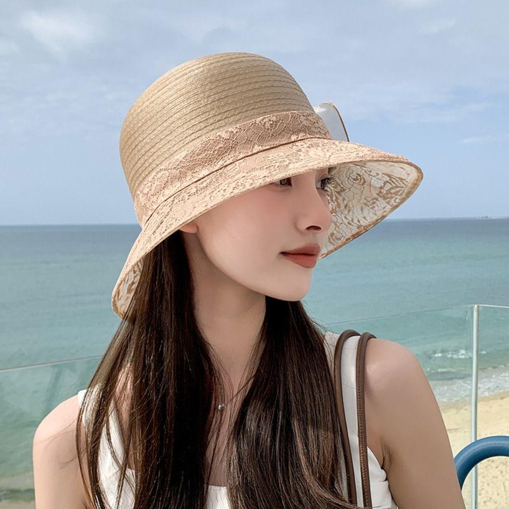 Flower Outdoor Sunshade Hat Organza Women Fisherman Hat New Summer Basin Hat
