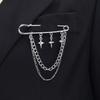 Modern Chain Lapel Pin Ornament Statement Style Badge Chain Pendant Brooches