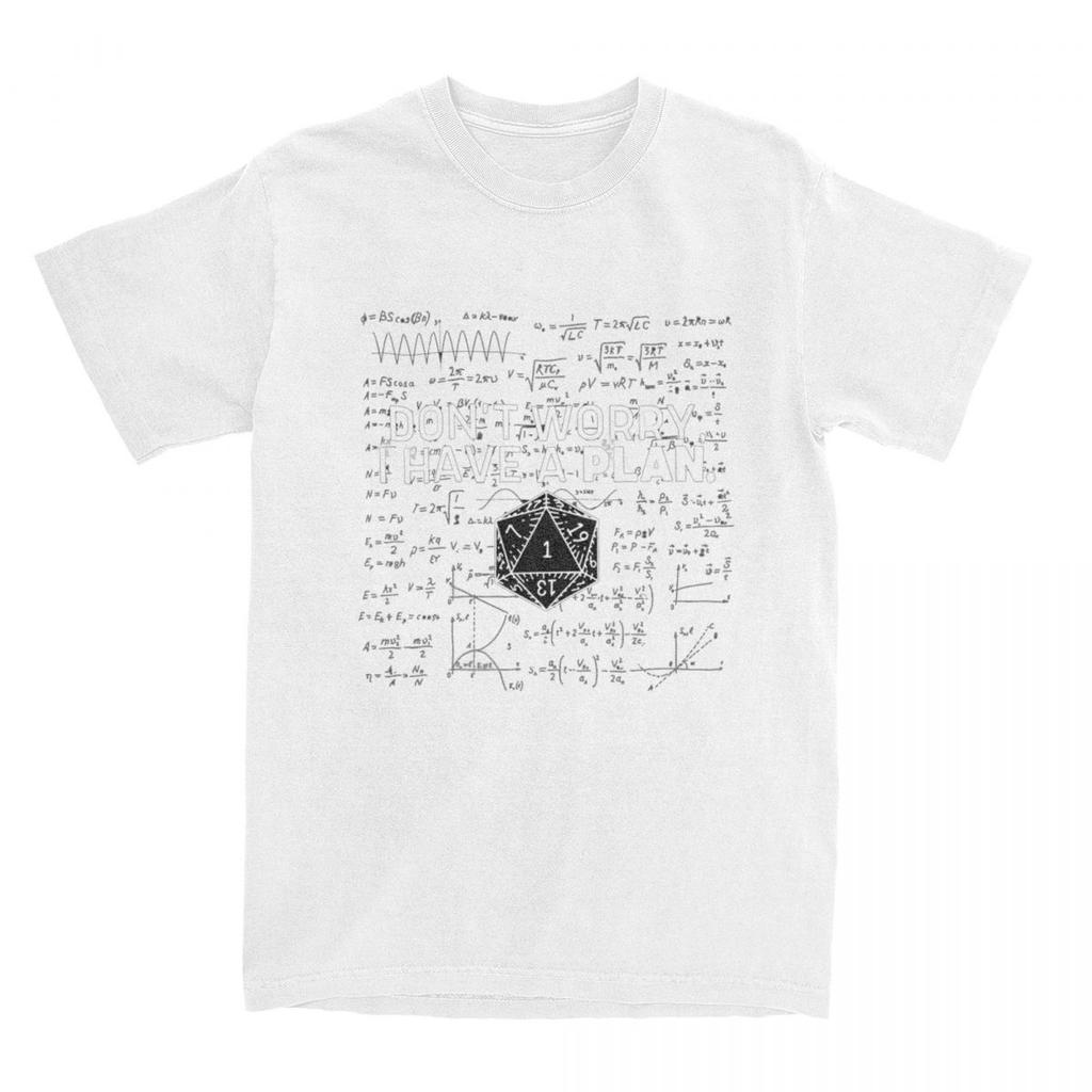 Don't Worry, I Have A Plan T Shirt Mathematics Equation Print Harajuku T-Shirts Short-Sleeve Tops Summer Cotton Plus Size Tees