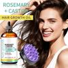 Organic Rosemary Castor Hair Growth Oil and Scalp Massager Set, Rosemary Castor Oil For Hair Growth, Hair Styling Oils for Dry, Itchy Scalp