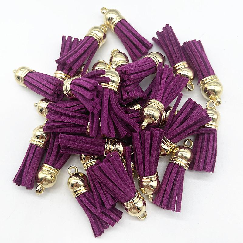 New 10pcs 38mm Vintage Leather Tassels DIY Keychain Cellphone Straps Pendant Tassels for Jewelry Earrings Findings Accessories