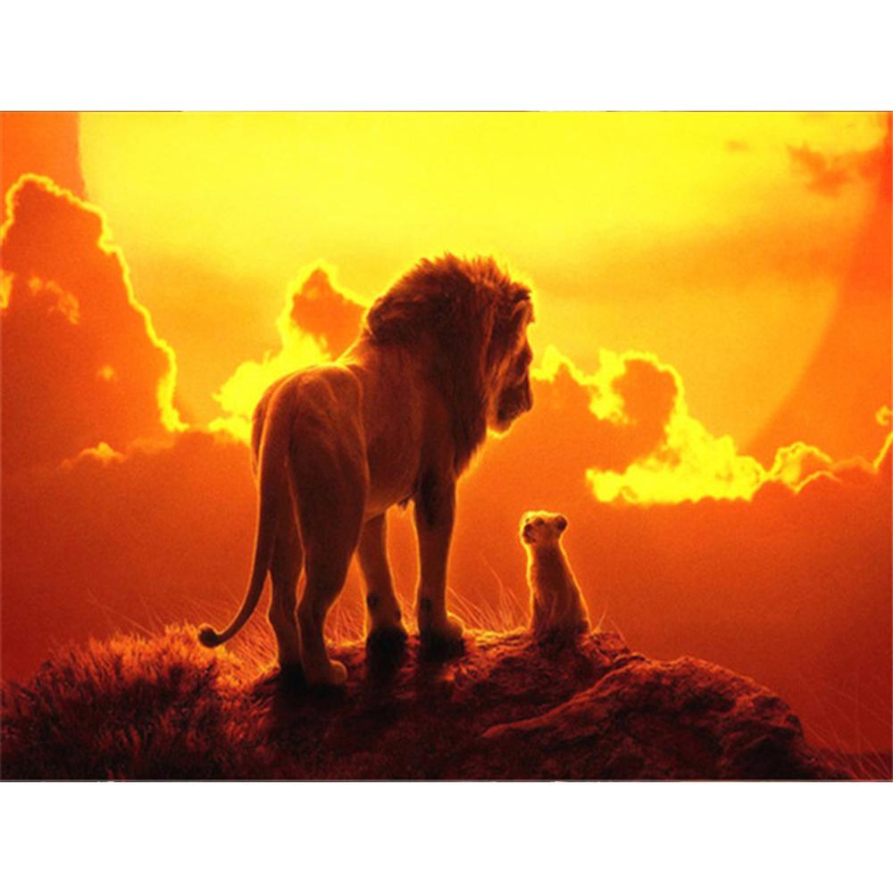 Volle quadratische/runde Diamantmalerei Tier Löwe Strasssteine ​​5D DIY Diamantstickerei Verkauf Sternenhimmel Mosaik Wandkunst