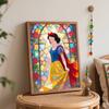 Disney Stained Glass Princess Oil Painting Hand Painting Coloring Painting Handmade Diy Home Decoration Gift