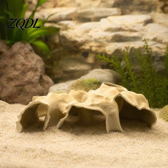 Betta Fish Cave Aquarium Hideout Cave, Under Gravel Tunnel Natural Look, Shrimp Hiding Spot Tank for Betta, Guppy, Shrimp, Small Cichlid Freshwater