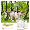 Thickened Outdoor Double Hammock with Solid Wood Spreader Bar