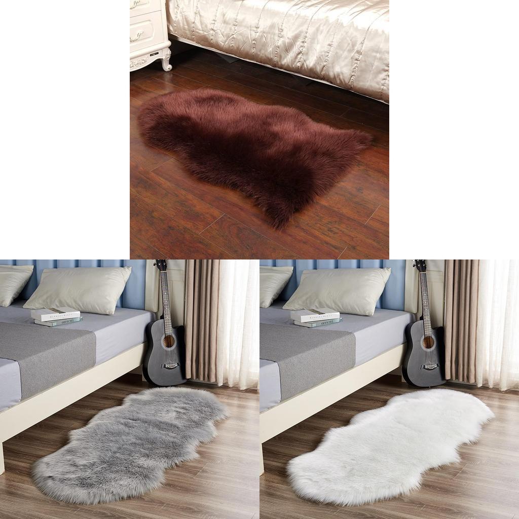 Polyester Plush Area Rug For Bedroom Living Room Non Slip Modern Home Decor