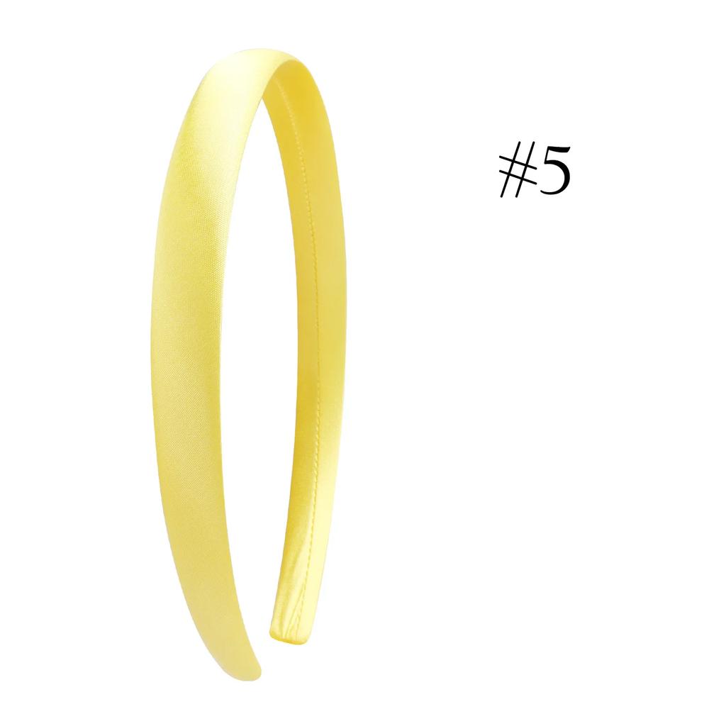 1.5cm Solid Headbands Satin Headband DIY Crafts Hairband Colorful Head Bands for Girls Women Thin Elastic Hair Hoop Accessories