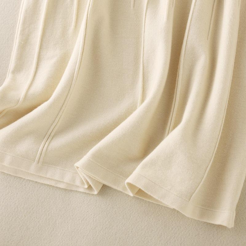 Dámské jednobarevné plisované úplety s dlouhým rukávem do O Neck Podzim Zimní ležérní svetrové šaty