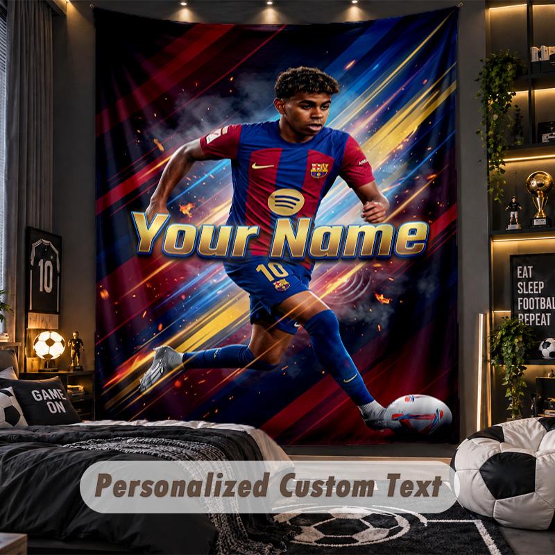 TapestryLamine Yamal Custom Name Text Personalized Wall Hanging Tapestry Home Wall Decor