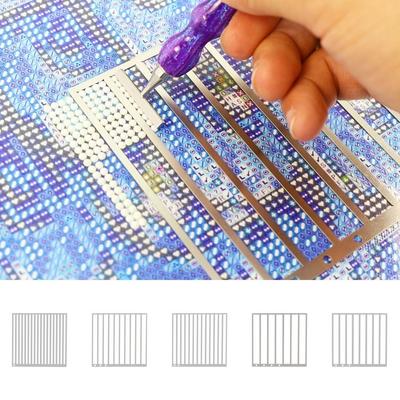 Neues Lineal für Diamond Art Lineal Diamond Dot Drill Ausrichtungswerkzeug Rutschfestes Texturiertes Gitterwerkzeug DIY Gerades Drill-Zeichenlineal