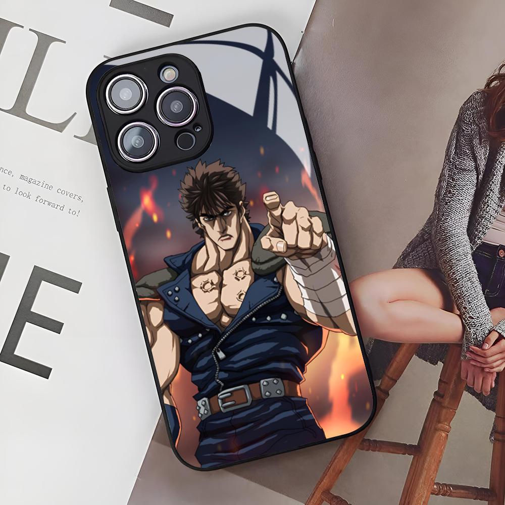 

Fist of the North Star Phone Case for Iphone 17 Air 16 15 14 12 11 13 Pro Max Mini Se Puls glass Cover iPhone 13 Pro Max
