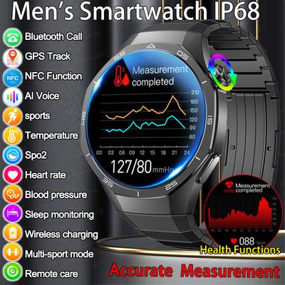 2025 Neue Watch GT5 Max Smartwatch HD AMOLED Bildschirm NFC GPS Tracker Bluetooth Anruf Gesundheit Wasserdicht Smartwatch Männer Frauen Für Huawei