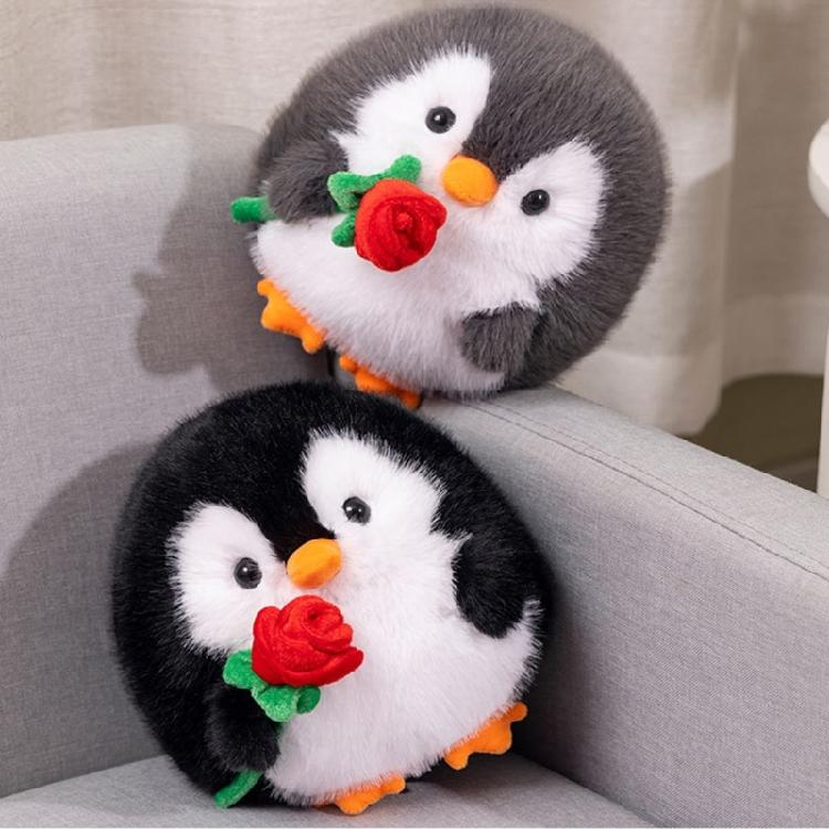 Soothing Penguins Plush Dolls Animal Large Penguins Toy Furry Stuffed Toy Cuddle Toy for Birthday Christmas Gifts