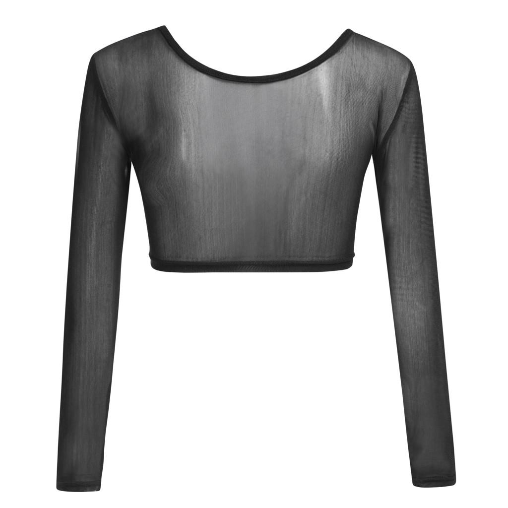 Sheer Top Mesh Shirt Blouses Cover 