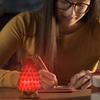 Luminous Christmas Tree Ornaments 8.5cm Resin Small Christmas Tree Figurines Home Decor With LED Light Christmas Decorations