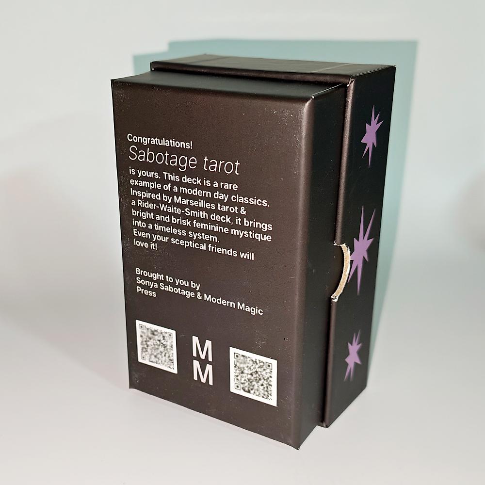 78 Pcs Cards 12*7cm Sabotage Tarot - Feminine Mystique Deck In Rigid Box, Printed On 350GSM Double-embossed Cardstock