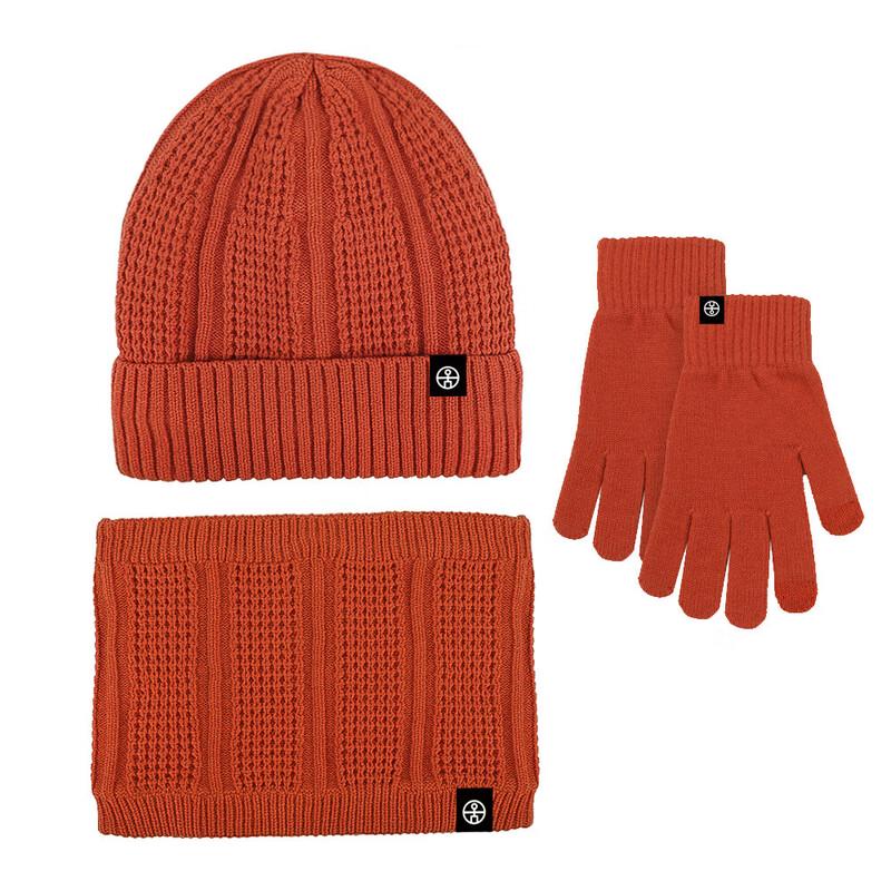 Autumn Winter Knitted Hat Scarf Gloves Set