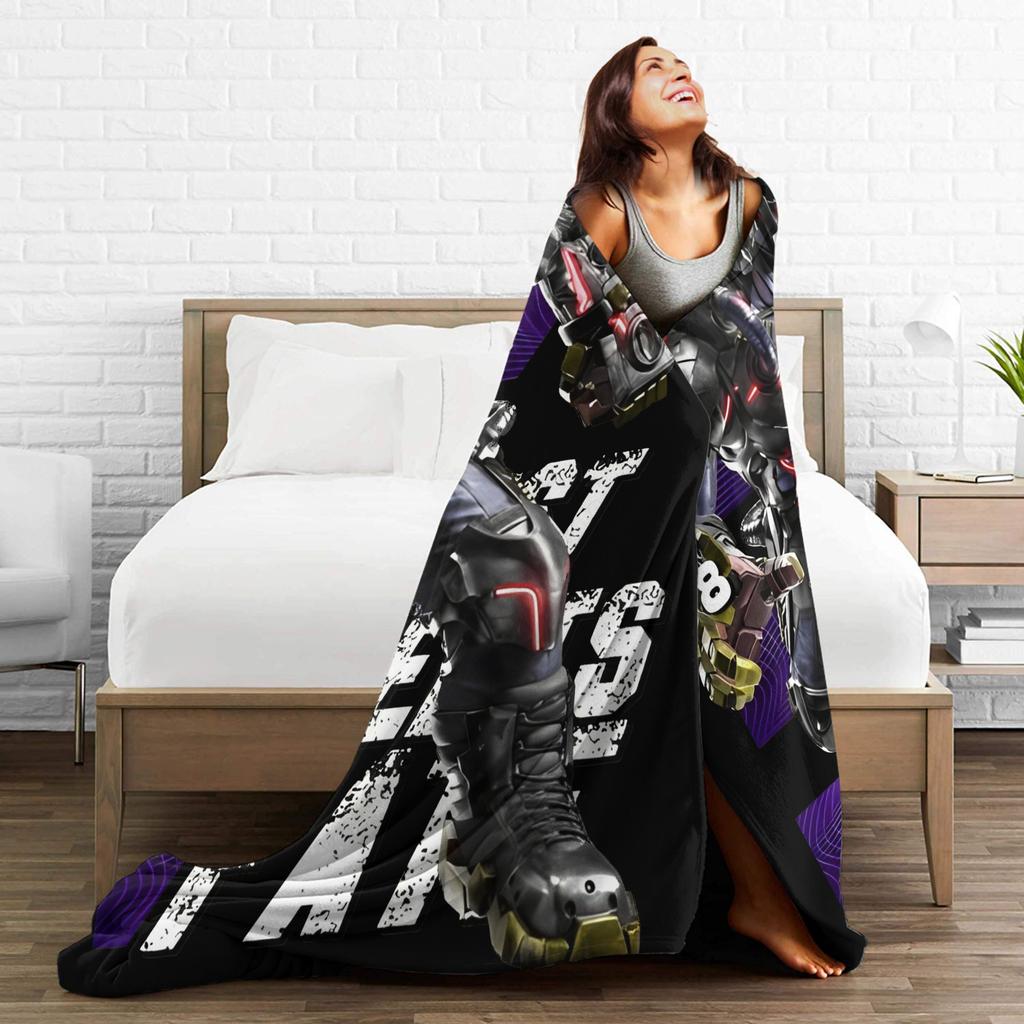 Tekken 8 Jack-8 Flannel Blankets Video Game Funny Throw Blanket for Sofa Bedding Lounge 150*125cm Rug Piece,